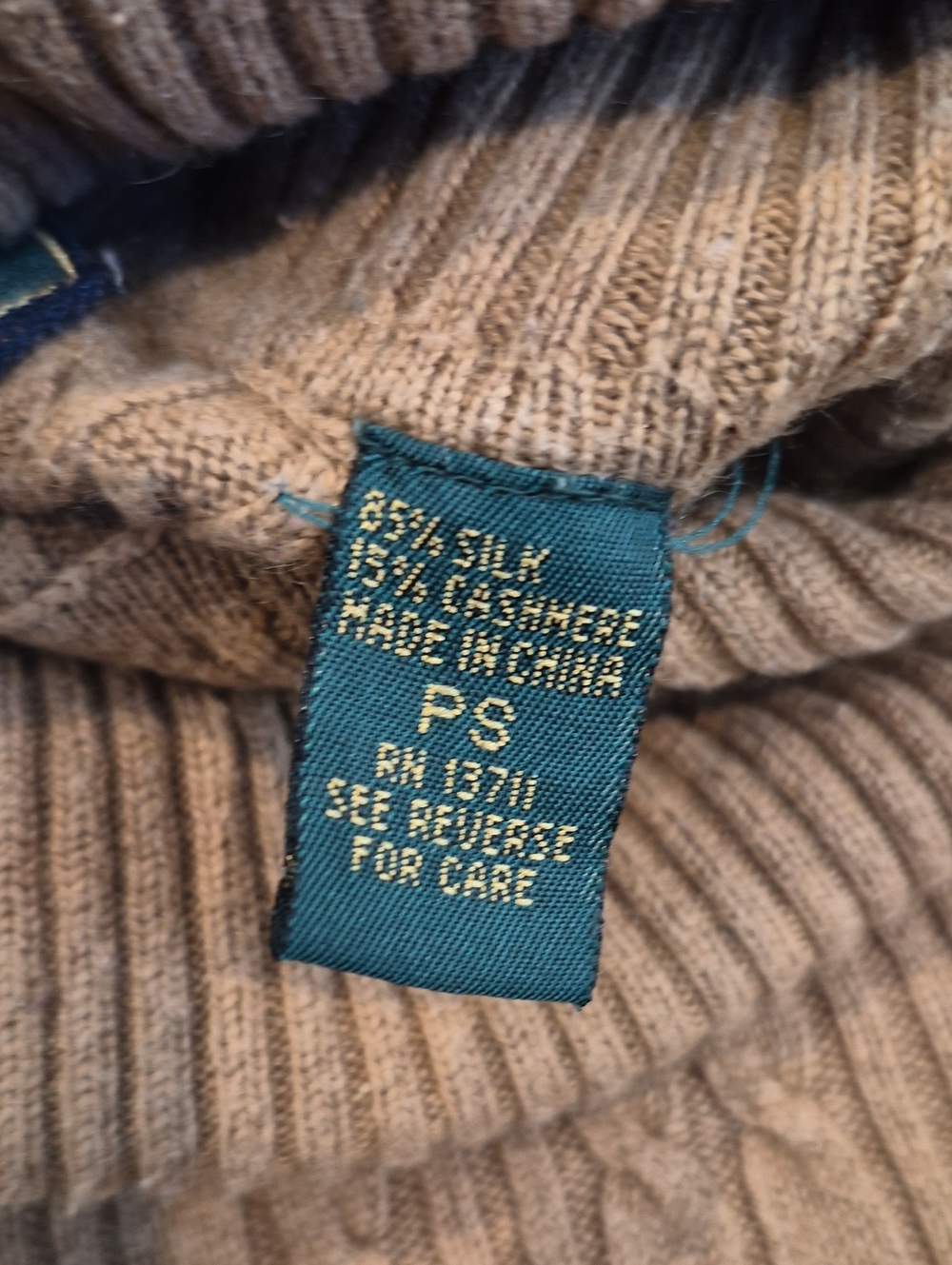 PXS/PS Vtg Embassy Row Petites Silk & Cashmere Long Sleeve Turtleneck Sweater - Picture 8 of 12
